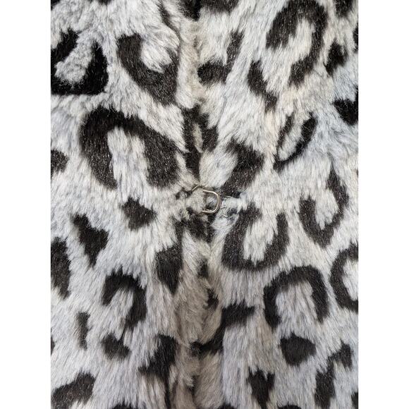 Black And Cheetah Print Hook & Eye Clasp Reversible Vest Medium/Large - Picture 4 of 8